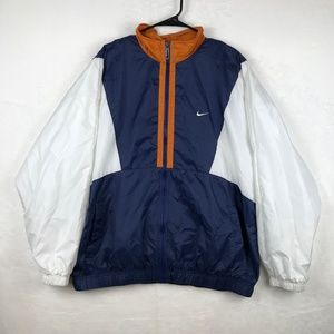 Vintage Nike Windbreaker Full Zip Jacket Youth Size XL (16-18) Blue Orange White